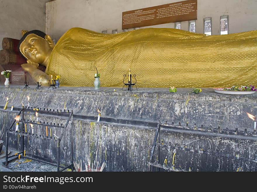 Buddha Statue In Temple Wat Chedi Luang, Thailand