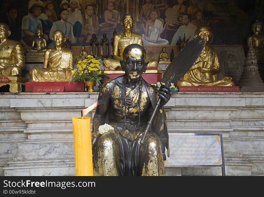 Buddhist statue in Doi Suthep temple, Thailand, Chiang Mai