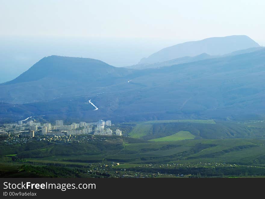 View of Alushta city, Crimea