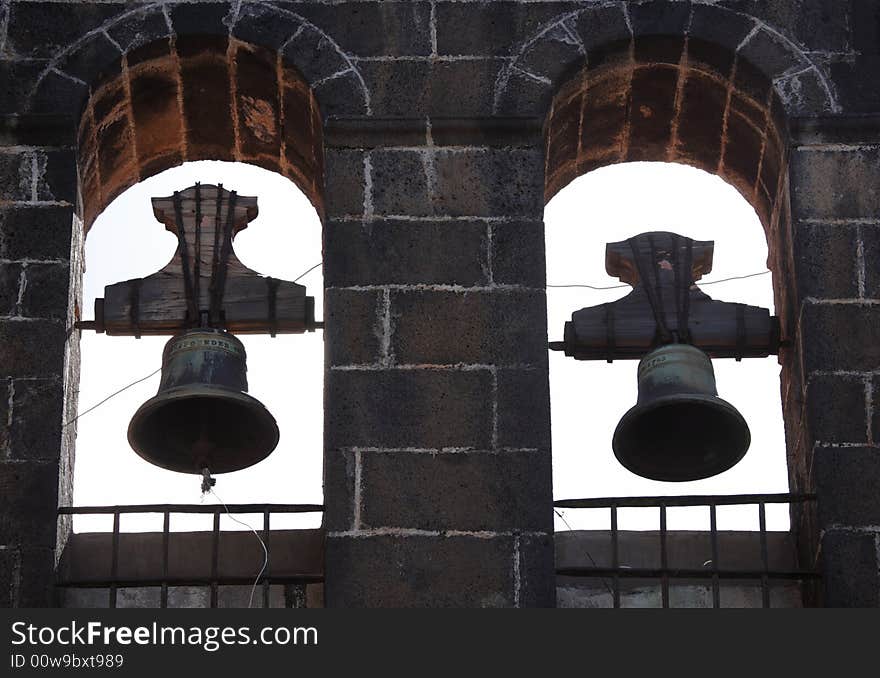 Bells at a spanish church. Bells at a spanish church