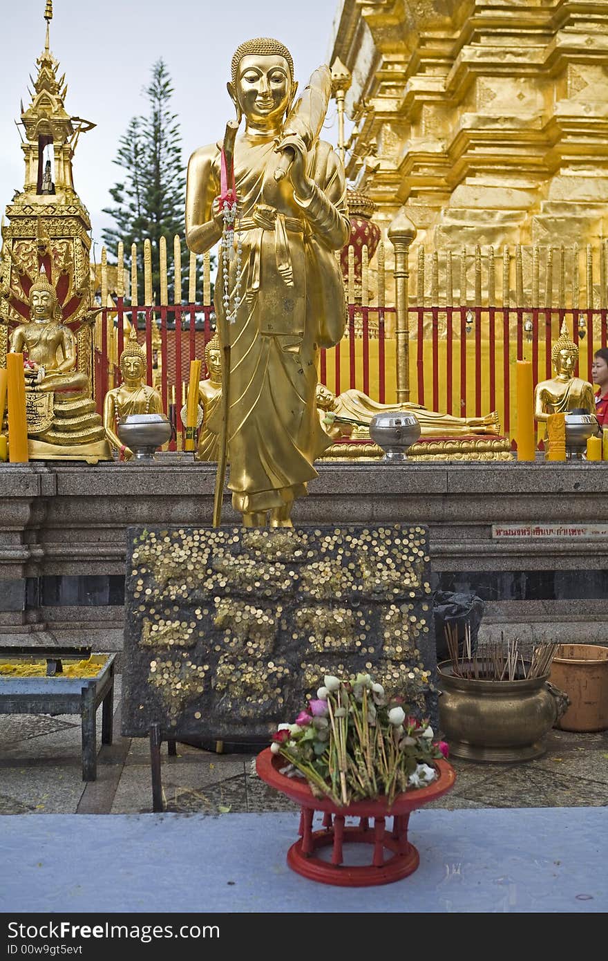 Doi Suthep, temple in Chiang Mai, Thailand, is a famous landmark