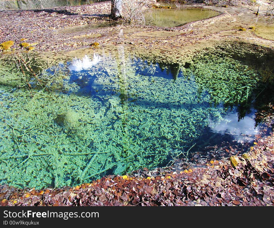 Lake in Jiuzaigou nature protection area, Sichuan province, South-West China.It was was listed into the World Natural Heritage Catalog in 1992。. Lake in Jiuzaigou nature protection area, Sichuan province, South-West China.It was was listed into the World Natural Heritage Catalog in 1992。