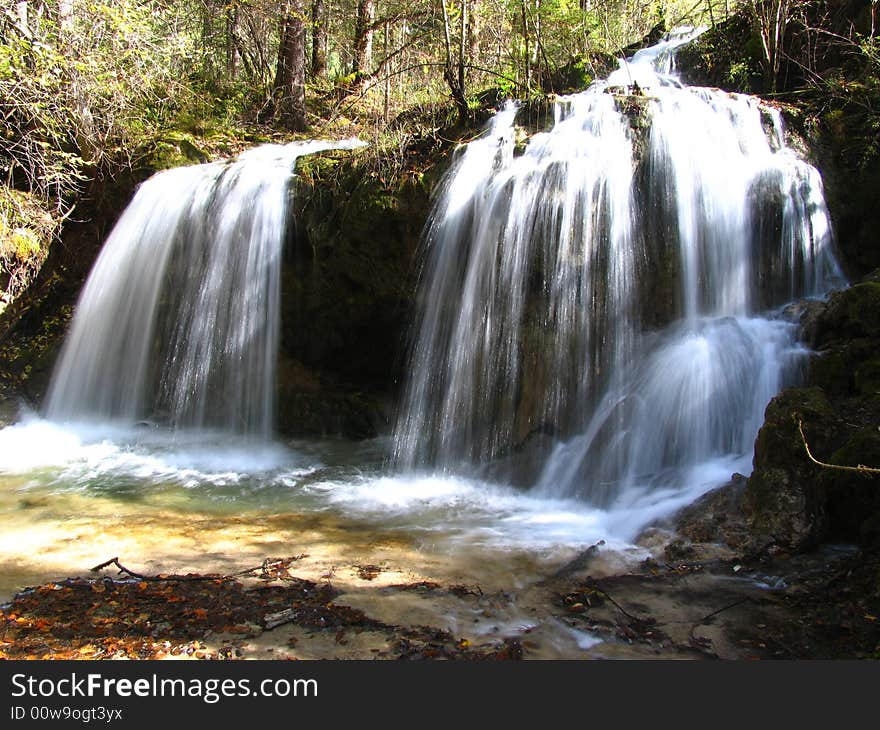 Waterfall In Jiuzhaigou Valley Scenic