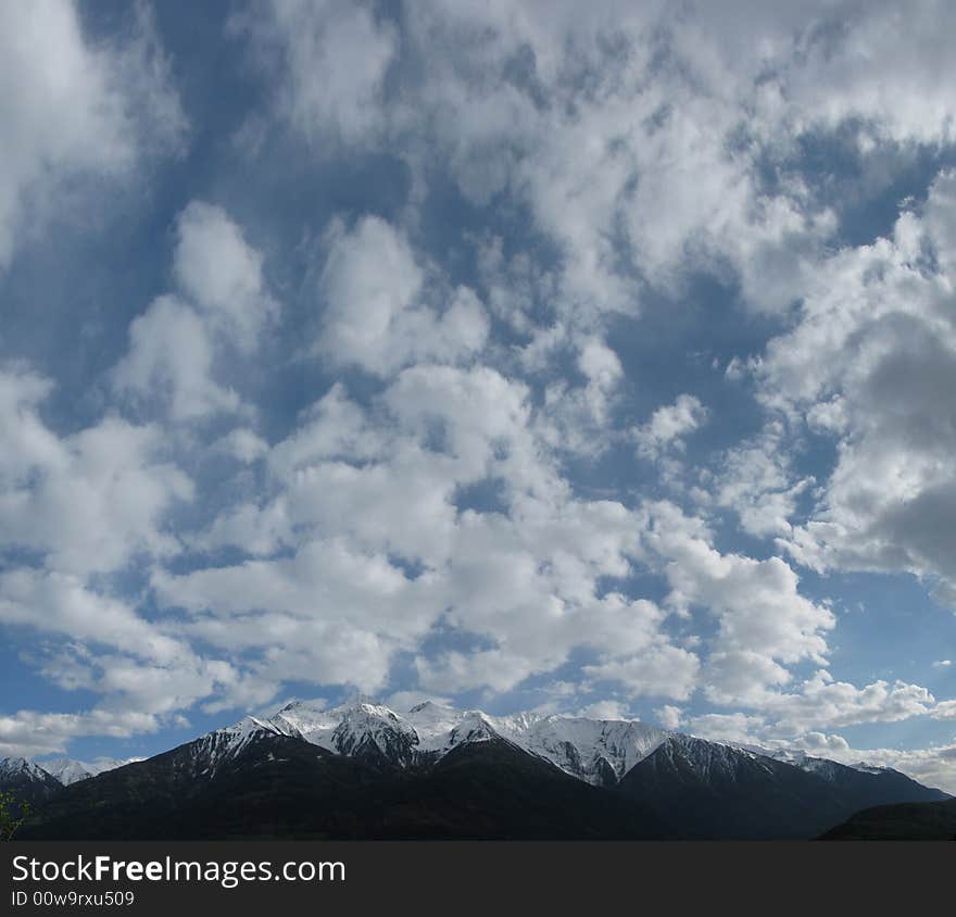 Sky in spring in Tirol / Tyrol