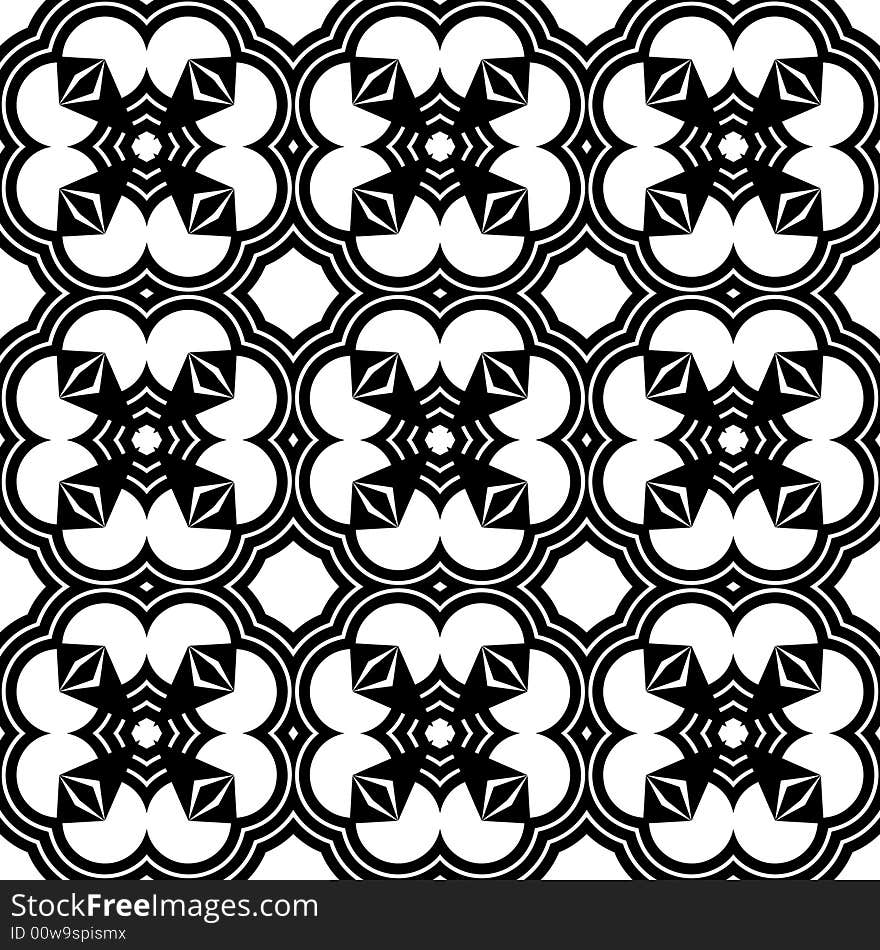 Abstract seamless black-and-white pattern - graphic illustration. Abstract seamless black-and-white pattern - graphic illustration