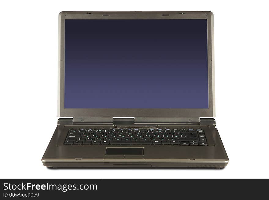 Isolated laptop on a white background. Isolated laptop on a white background