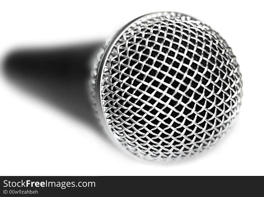 Microphone on a white background