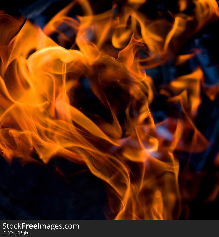 Close-up tongue of flame. Close-up tongue of flame