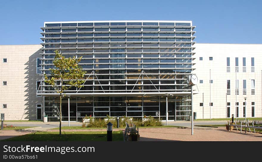 Modern architecture in summer light