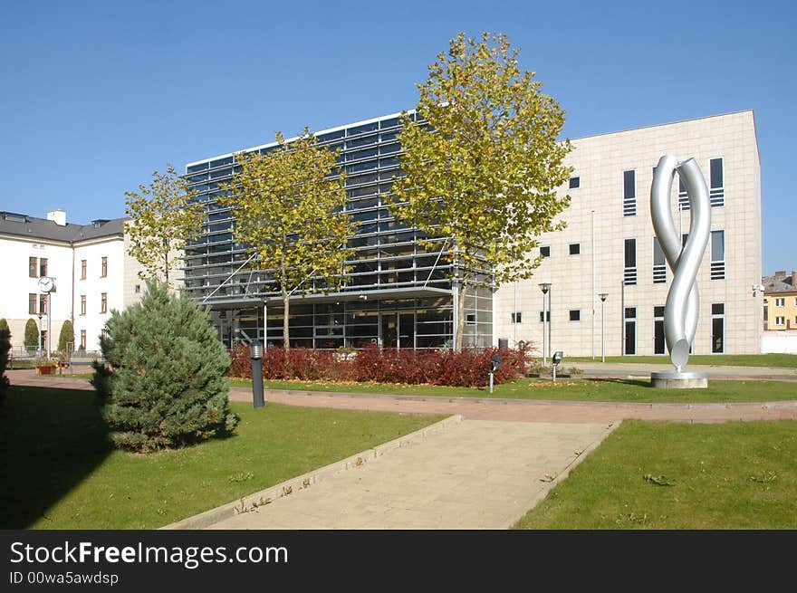 Modern architecture in summer light