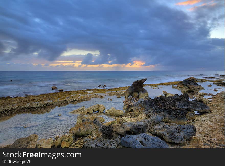 Beach on coral reef on the island of Bonaire. Beach on coral reef on the island of Bonaire