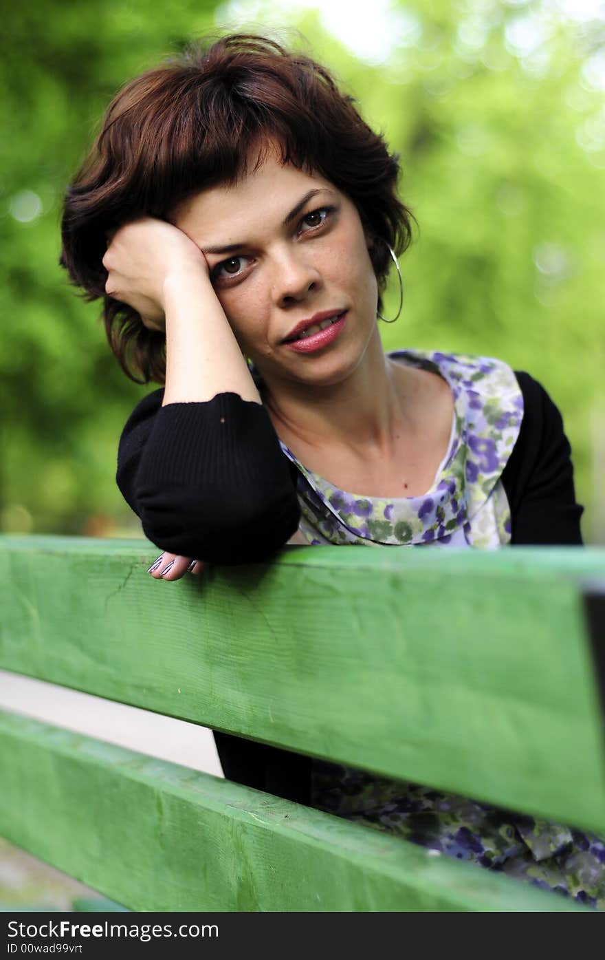 Thoughtful young woman