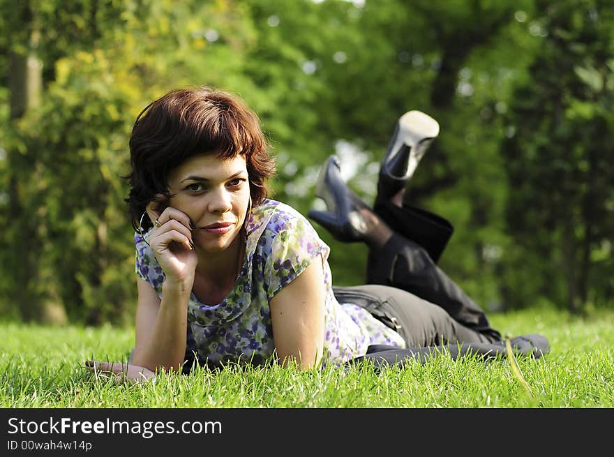 Thoughtful young woman