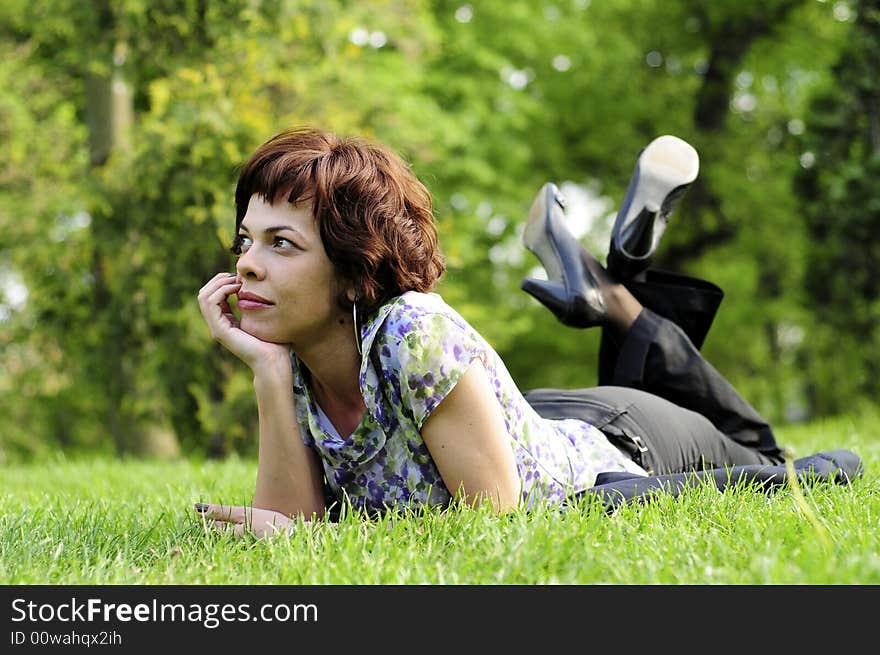 Thoughtful young woman