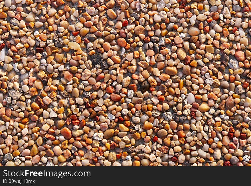 Texture - Polished pebbles close up