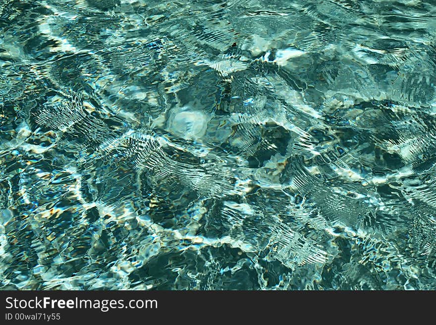 Light playing with waves on water surface. Light playing with waves on water surface