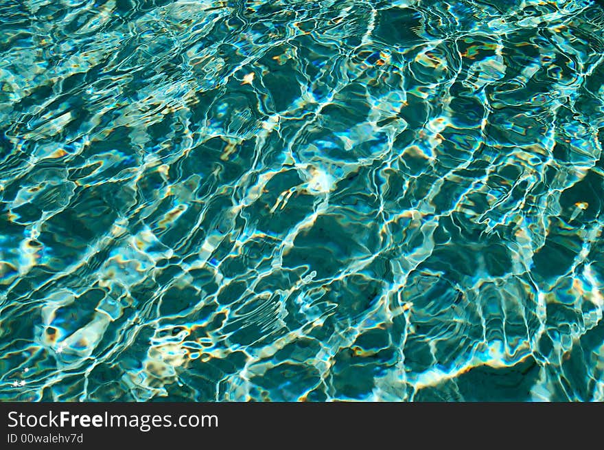 Light playing with waves on water surface. Light playing with waves on water surface