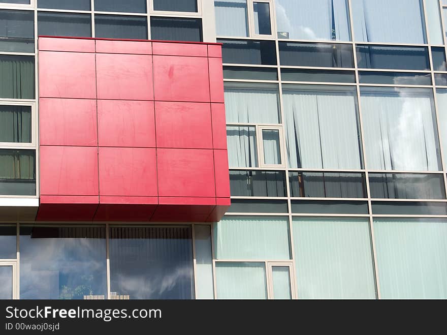 Modern industrial or office building close-up. Modern industrial or office building close-up