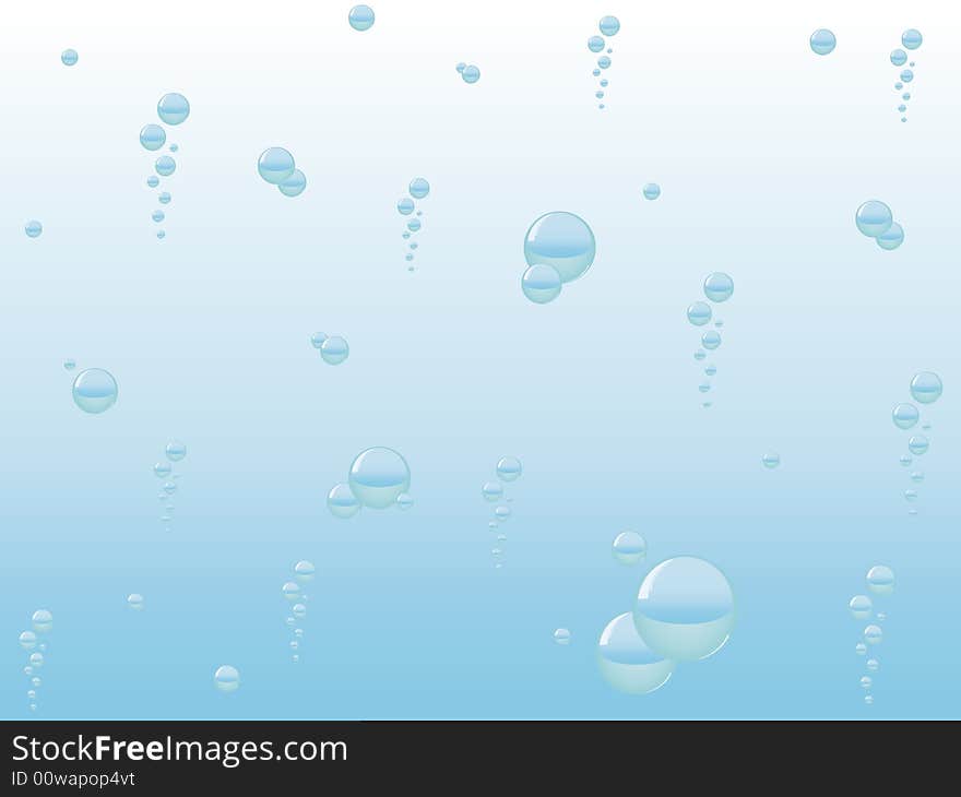 Abstract water background with lots of bubbles