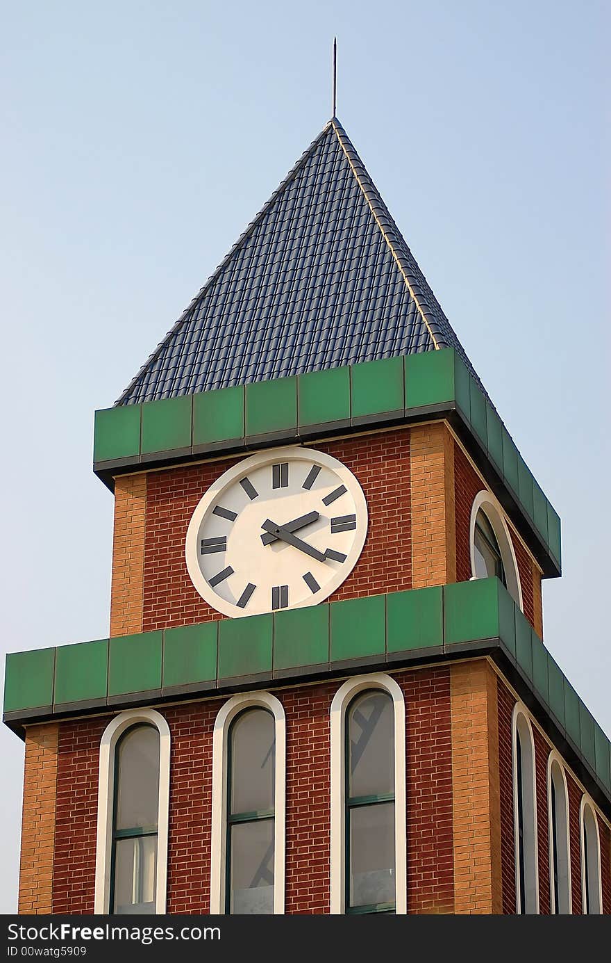 Clock tower with blue sky