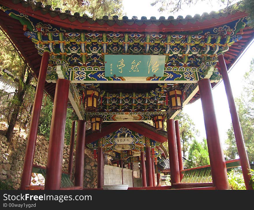 Chinese ancient pavilion in lijiang