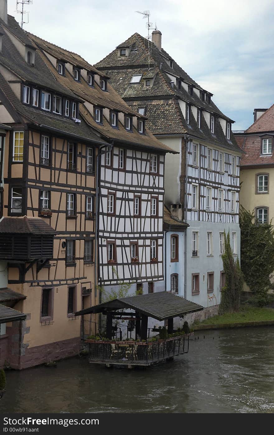 In Little France - District in Old city of Strassburg. In Little France - District in Old city of Strassburg