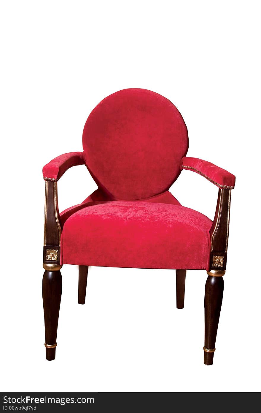 A red palace style chair