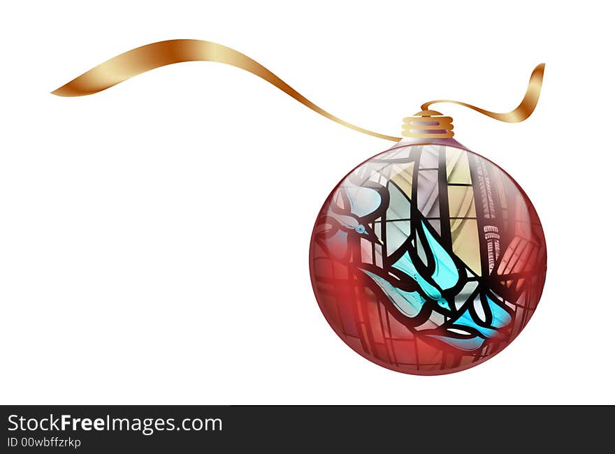 Stock Photo Illustration of Sparkling Christmas ornament. Stock Photo Illustration of Sparkling Christmas ornament