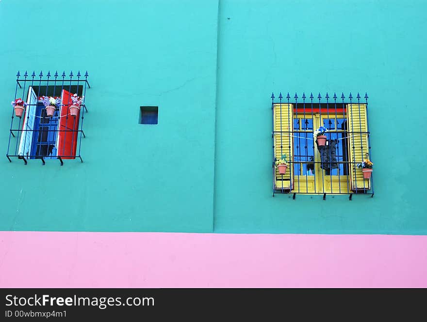 A part of a old building in La Boca - Buenos Aires. A part of a old building in La Boca - Buenos Aires