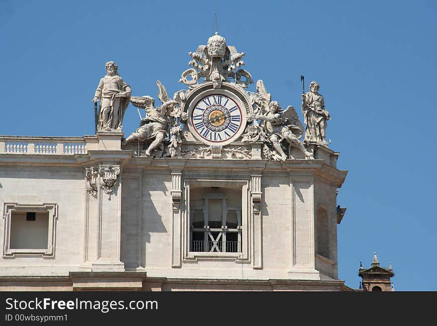 Vatican City architecture and sculptures in Rome, Italy. Vatican City architecture and sculptures in Rome, Italy