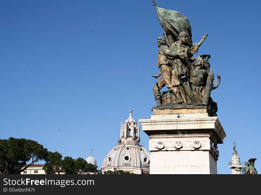 Piazza Venezia Statues from Mussoline Period