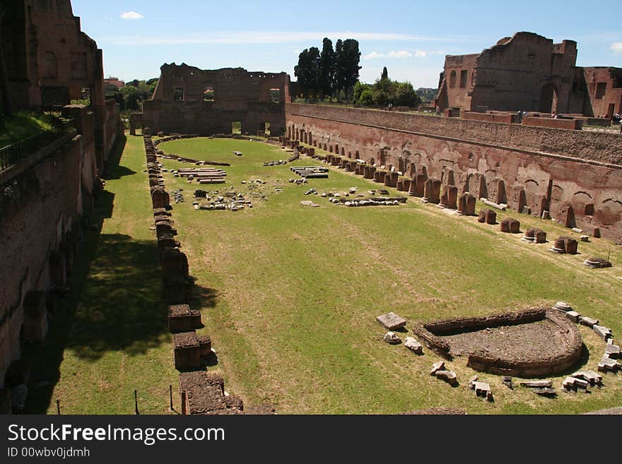 Palatin Ruins in Rome, Italy