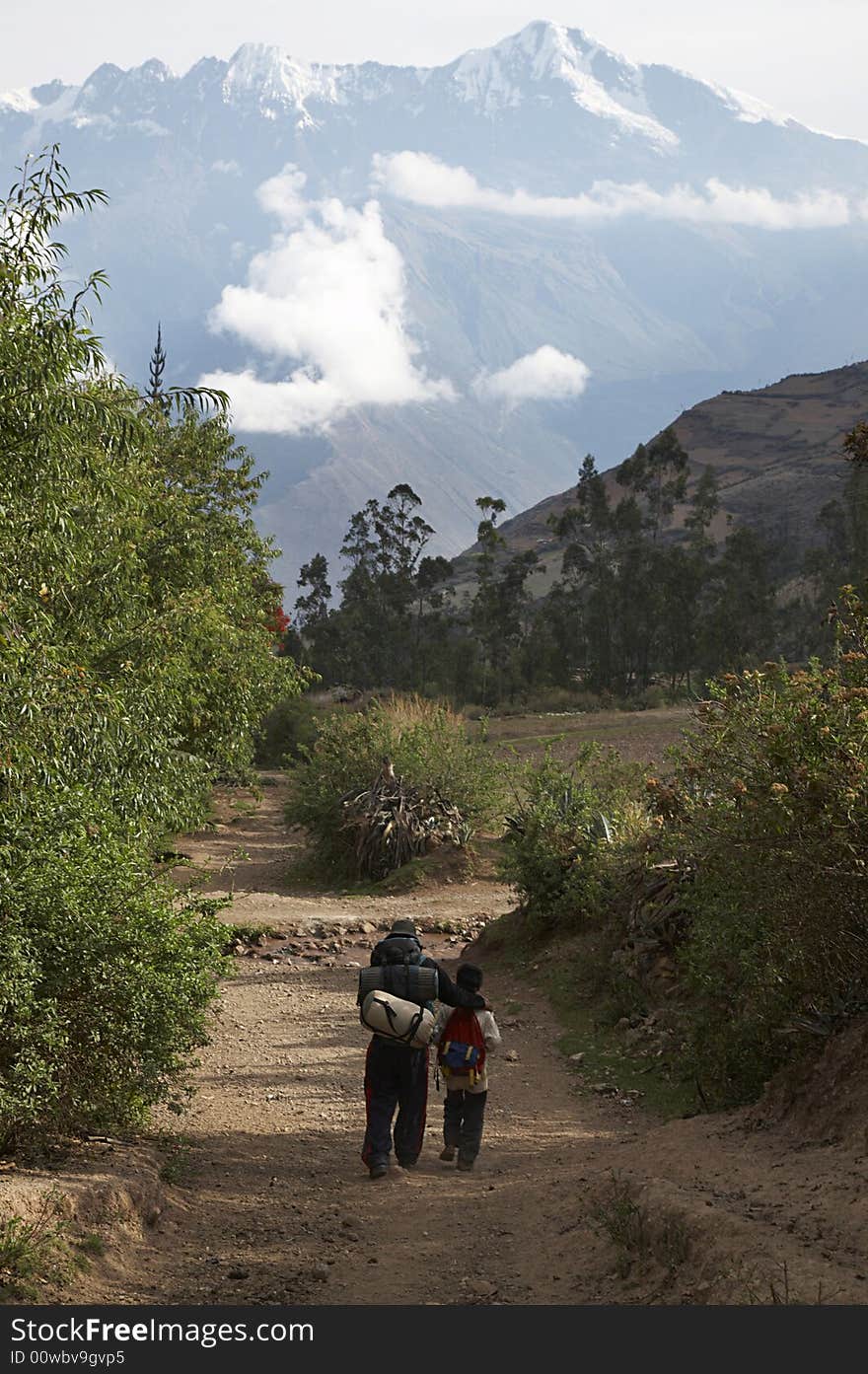 Beginning of the Trek to the remote Incan ruins of Choquequirao in the village of Cachora, Apurimac, Peru. Beginning of the Trek to the remote Incan ruins of Choquequirao in the village of Cachora, Apurimac, Peru.