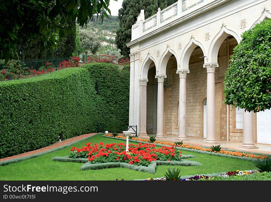 Сourtyard and colonnade in oriental style