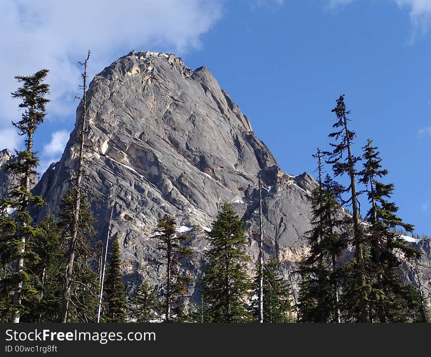 Liberty Bell Rock from the North Cascades Highway.