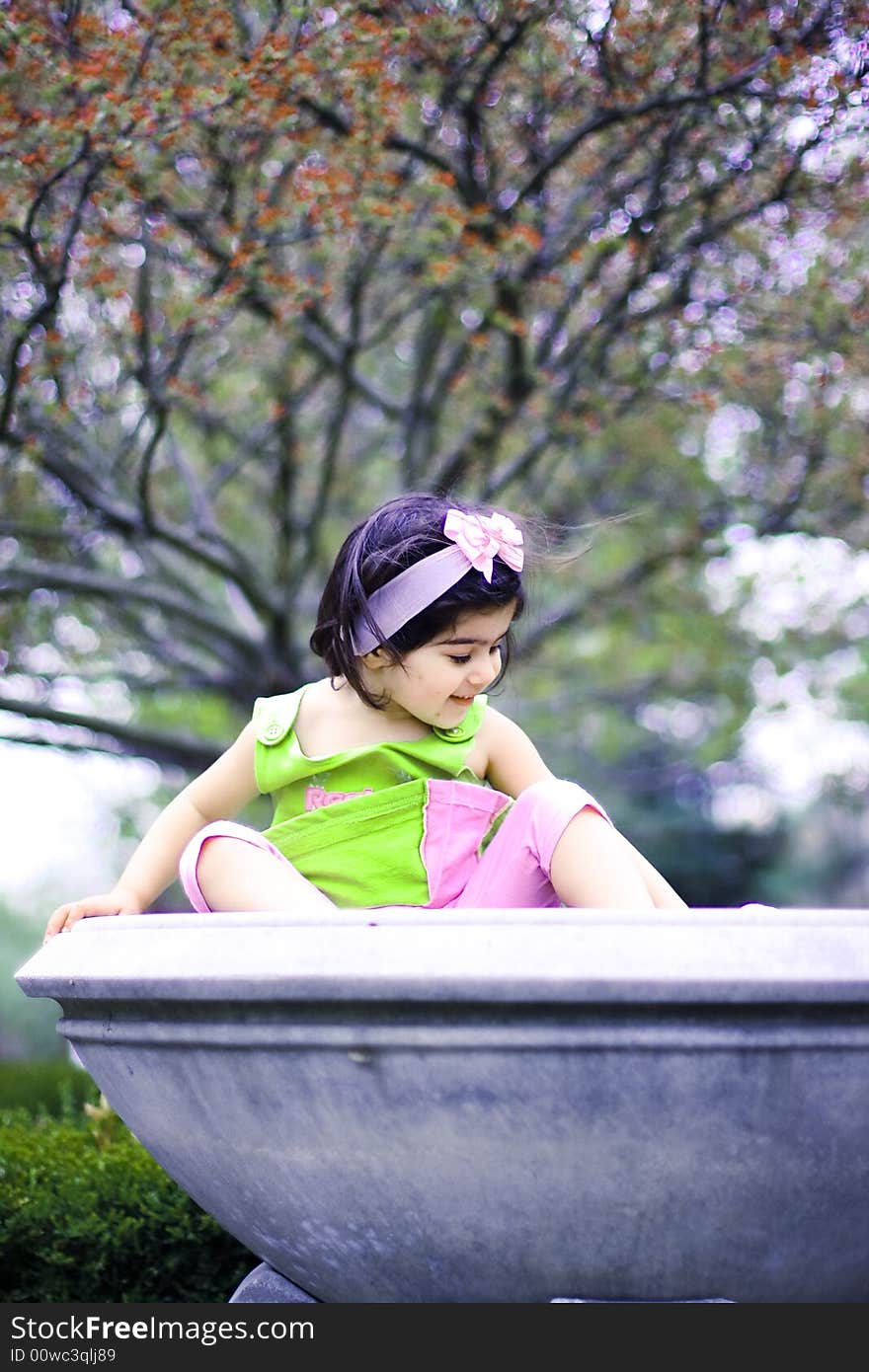 My daughter in a flower pot. My daughter in a flower pot