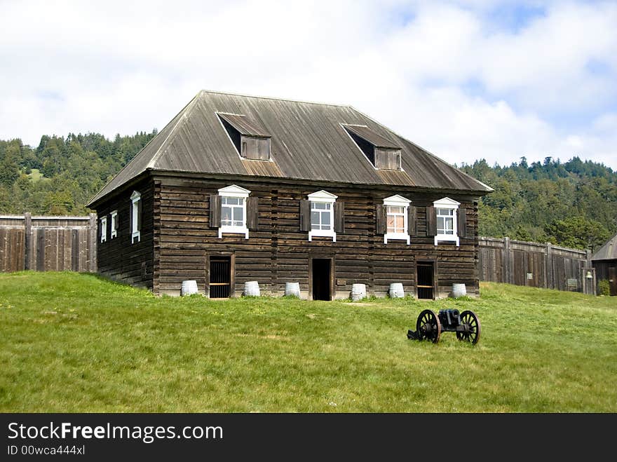 Picture of a building in Fort  Ross. Historic Buidling. Picture of a building in Fort  Ross. Historic Buidling