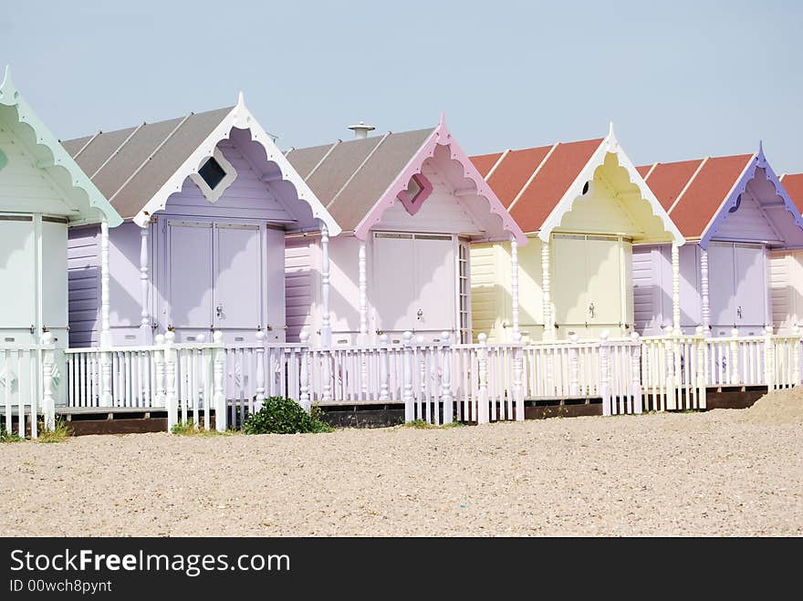 Holiday chalets on the beach