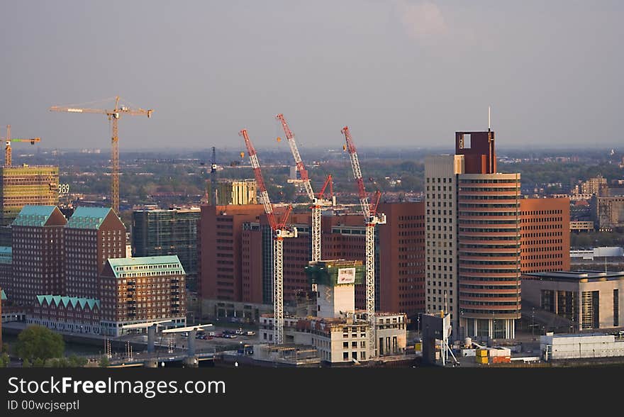 Foto's van Rotterdam centrum verhoogd niveau. Foto's van Rotterdam centrum verhoogd niveau