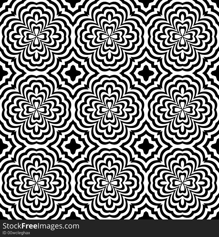 Abstract seamless black-and-white pattern - graphic illustration. Abstract seamless black-and-white pattern - graphic illustration