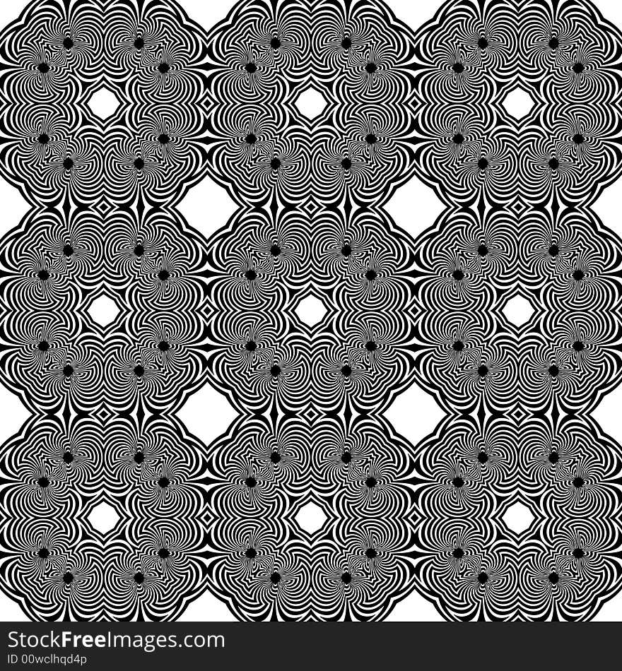 Abstract seamless black-and-white pattern - graphic illustration. Abstract seamless black-and-white pattern - graphic illustration