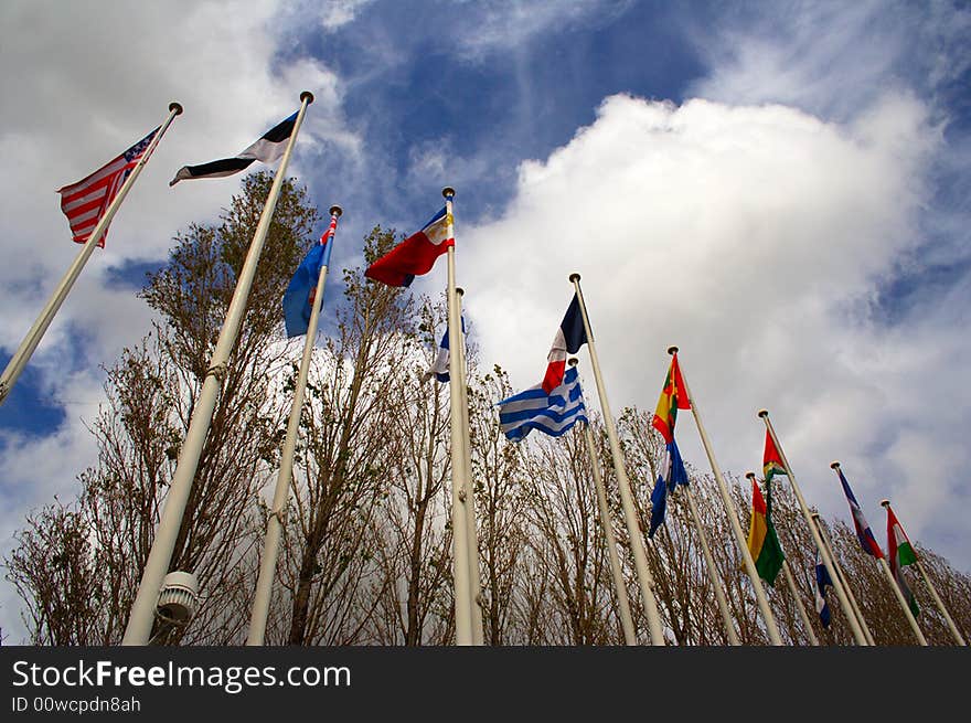 The worlds flags at the 1998 Lisbon Expo