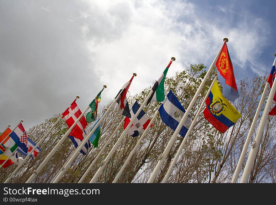 The worlds flags at the 1998 Lisbon Expo. The worlds flags at the 1998 Lisbon Expo