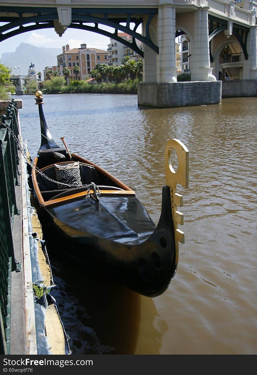 Moored gondola