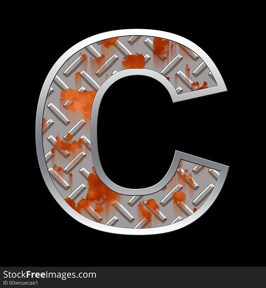 Metal capital letter