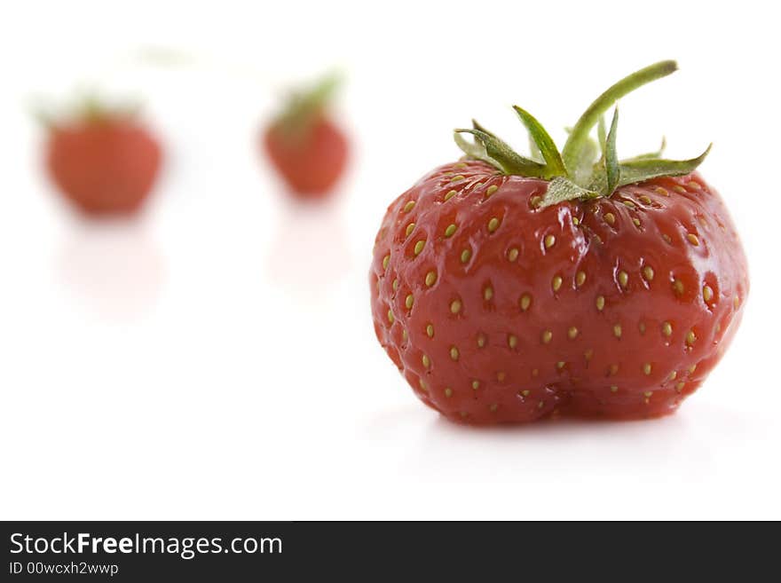 Fresh strawberry isolated on white