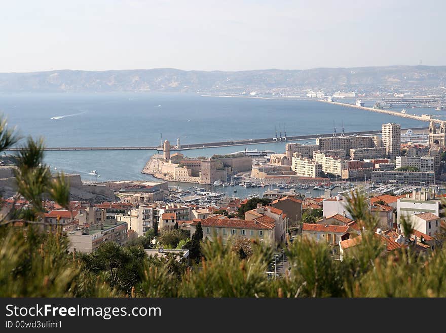 View on the old harbour, le viex port, in Marseille, France. View on the old harbour, le viex port, in Marseille, France