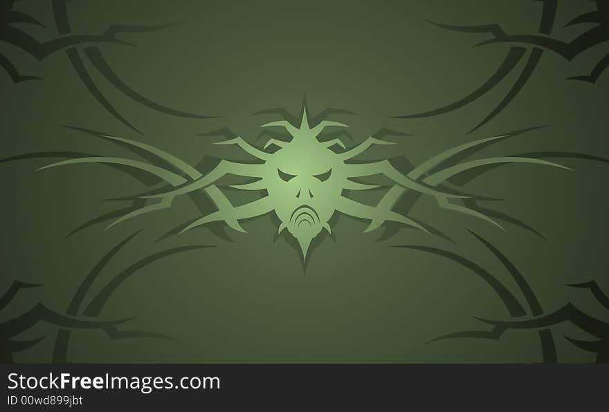 Vector illustration of an abstract face