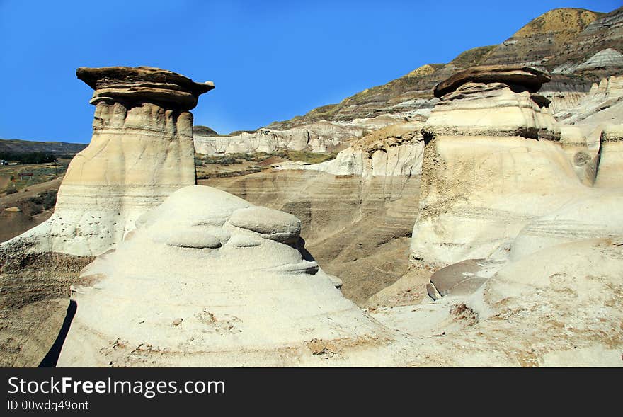 Hoodoos, in DrumhellerValley, Canadian badlands, A