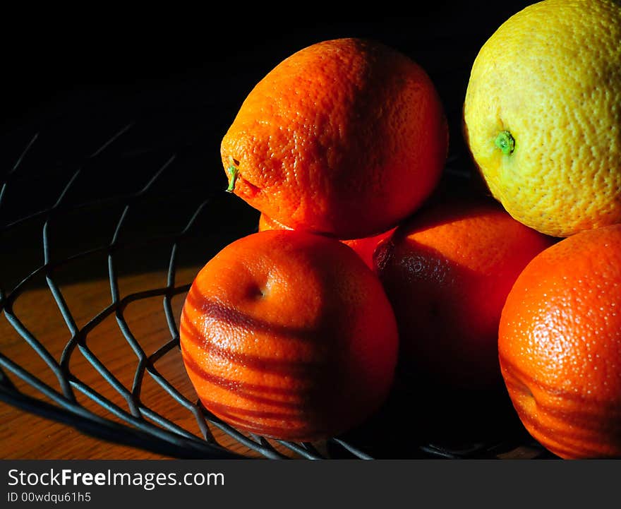 A beautiful Still life of fresh oranges and Lemon. A beautiful Still life of fresh oranges and Lemon